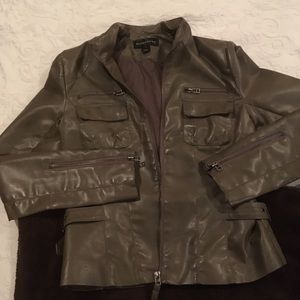 Bagatelle Jacket. Size Small. Polyurethane. Taupe